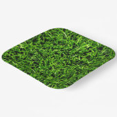 Realistisches Gras Foto Textur Funny Bright Green Pappteller (Gewinkelt)