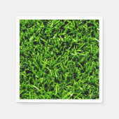 Realistisches Gras Foto Textur Funny Bright Green Serviette (Vorderseite)