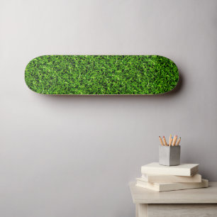 Realistisches Gras Foto Textur Funny Bright Green Skateboard