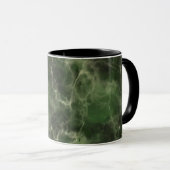 Realistisches grünes Marmordesign Tasse (VorderseiteRechts)