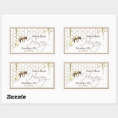 Realistisches Honeycomb Honey Tropfen Rectangle La Rechteckiger Aufkleber (Blatt)