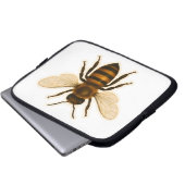 Realistisches Honigbienendesign Laptopschutzhülle (Vorne Knopf)