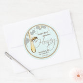 Realistisches Honigwabenlabel Tropfen Runder Aufkleber (Umschlag)