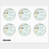 Realistisches Honigwabenlabel Tropfen Runder Aufkleber (Blatt)