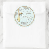 Realistisches Honigwabenlabel Tropfen Runder Aufkleber (Tasche)