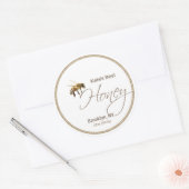 Realistisches Honigwabenlabel Tropfen Runder Aufkleber (Umschlag)