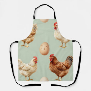 Realistisches Hühner-Farmfrischeier-Muster Schürze