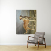 Realistisches Hundeporträt Kunst Wandteppich (Beispiel)