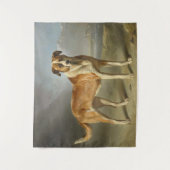 Realistisches Hundeporträt Kunst Wandteppich (Vorderseite)