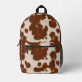 Realistisches Kalbsledermuster Bedruckter Rucksack (Vorderseite)
