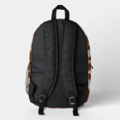 Realistisches Kalbsledermuster Bedruckter Rucksack (Rückseite)
