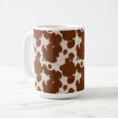 Realistisches Kalbsledermuster Kaffeetasse (Vorderseite Links)