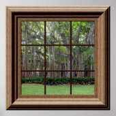 Realistisches Lawn Trees Fake Window Scene Poster (Vorne)