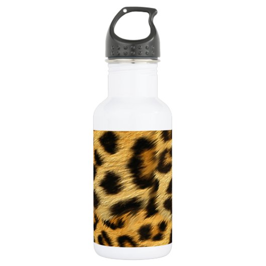 Realistisches Leopardendruckzubehör - trendig Trinkflasche (Vorderseite)