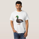 Realistisches Mallard Duck Image auf transparentem T-Shirt (Vorne ganz)