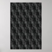 Realistisches Muster schwarzer Chrysanthemen - Sch Poster (Vorne)