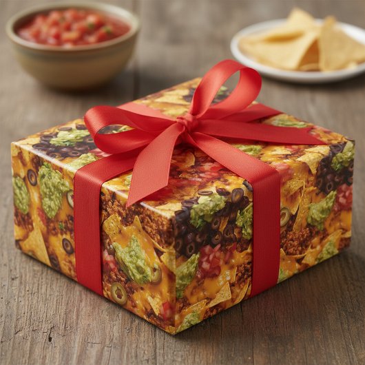 Realistisches Nacho-mexikanisches Essen Geschenkpapier
