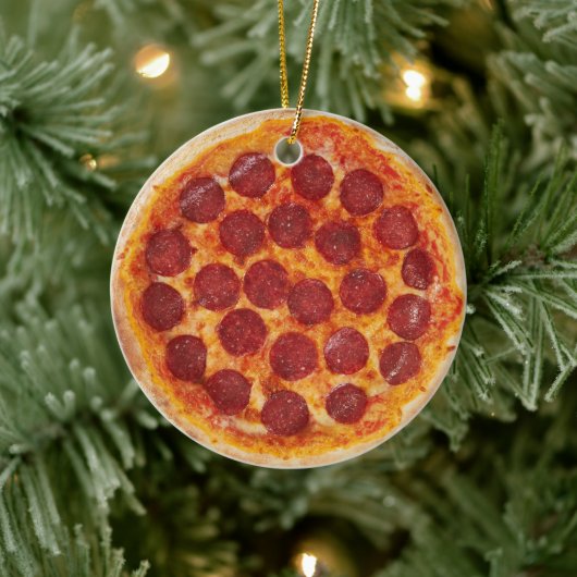 Realistisches Pizzaornament Keramik Ornament (Baum)