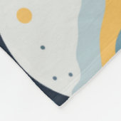 realistisches Planet-Illustrationsmuster Fleecedecke (Ecke)