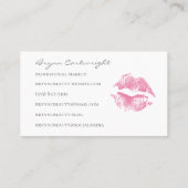 Realistisches Rosa Kiss Drucklips Makeup Visitenkarte (Rückseite)