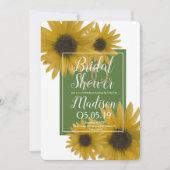 Realistisches Sonnenblumenring-Brautparty Einladung (Vorderseite)