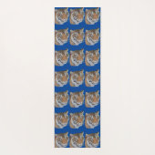 Realistisches Tierportrait der großen TigerkatzeYo Yogamatte (Rückseite)