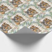 Realistisches Tiger Cub Personalisiert Babydusche Geschenkpapier (Ecke)