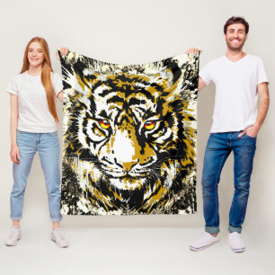 Realistisches Tiger Fleece Blanket - Cooler Tigerl