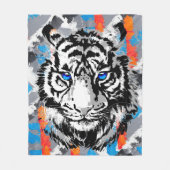 Realistisches Tiger Fleece Blanket - Cooler Tigerl (Vorderseite)