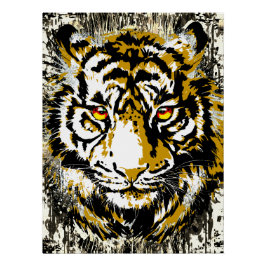 Realistisches Tiger-Poster-Glossar - Cooler Tiger Poster