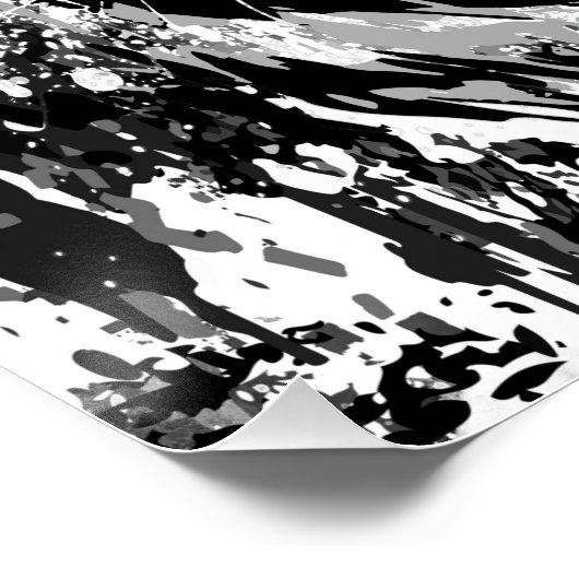 Realistisches Tiger Poster Glossy - White Tiger He (Ecke)