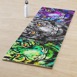 Realistisches Tiger Yoga Mat Green - Wildlife Big Yogamatte