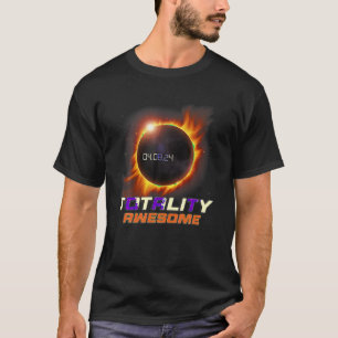 Realistisches Total Solar Eclipse 2024 Totality Aw T-Shirt