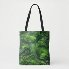 Realistisches und Abstraktes Green Moss natürliche Tasche