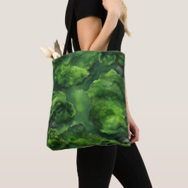 Realistisches und Abstraktes Green Moss natürliche Tasche