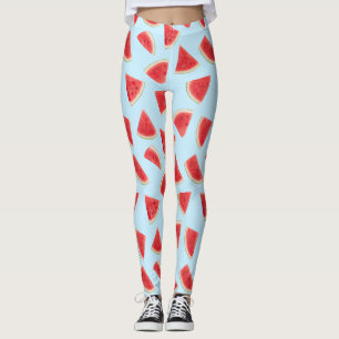 Realistisches Wassermelonen-Scheiben-Sommer-Muster Leggings