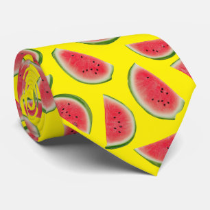 Realistisches Wassermelonenscheiben-Musterdesign Krawatte