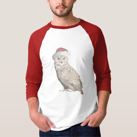 Realistisches Weihnachtseule mit Einstrickeffekt T-Shirt (Vorderseite)