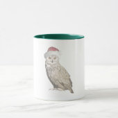 Realistisches Weihnachtseule mit Einstrickeffekt Tasse (Zentrum)