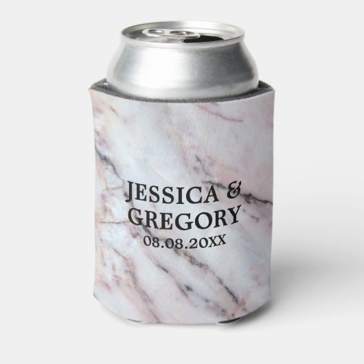 Realistisches Weißgold und goldene Rose Dosenkühler (Kanne Rückseite)