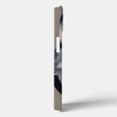 Realistisches Wolf-Gesicht mit Piercing-Gelben Aug Case-Mate iPhone Hülle (Rückseite / Rechts)