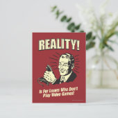 Realität: Für Verlierer Postkarte (Stehend Vorderseite)