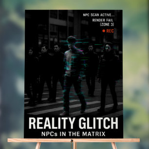 Realität Glitch - Simulation der NPC-Überwachung Acrylschild