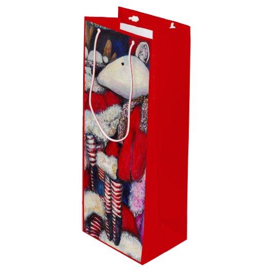 Realität im Urlaub Geschenktüte Für Weinflaschen (Vorderseite Schrägansicht)