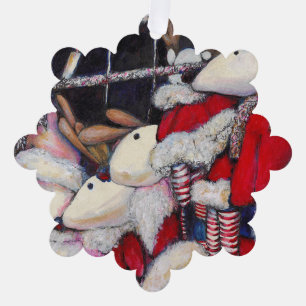 Realität im Urlaub Ornament Karte