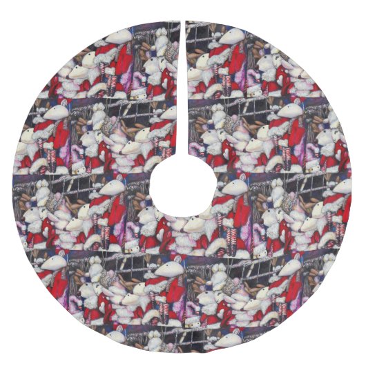 Realität im Urlaub Polyester Weihnachtsbaumdecke (Vorderseite)