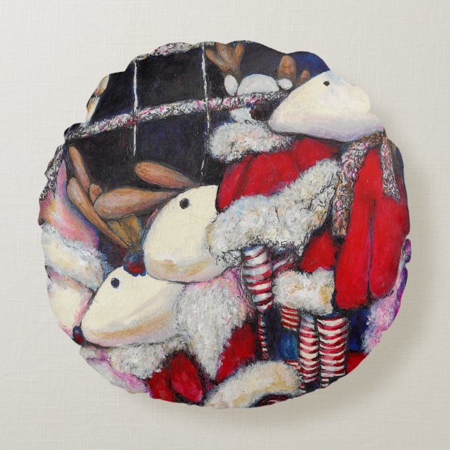 Realität im Urlaub Rundes Kissen (Vorderseite)