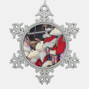 Realität im Urlaub Schneeflocken Zinn-Ornament