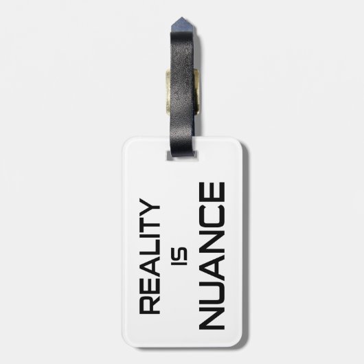 Realität ist Unwahrheit Gepäckanhänger (Rückseite vertikal)