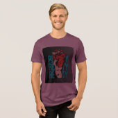 Realität trifft anders Minimal Hand Konzept Design Tri-Blend Shirt (Vorderseite voll)